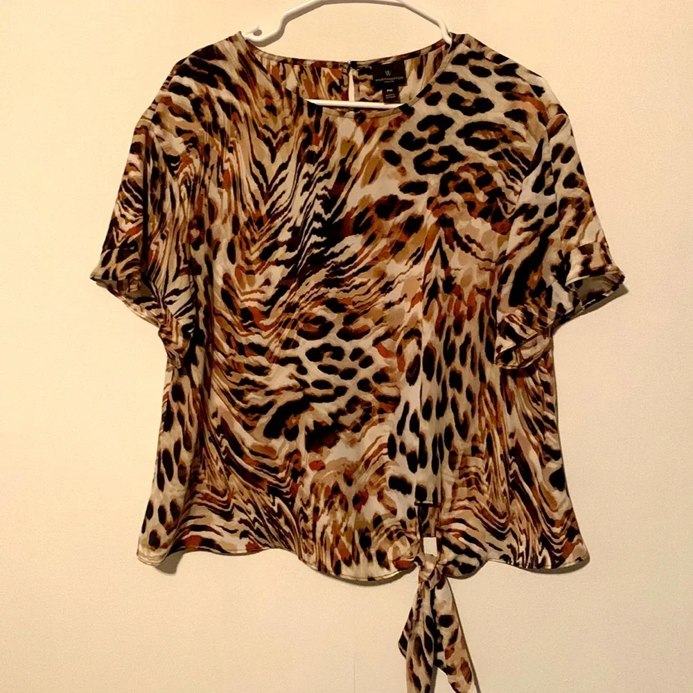 Worthington Short Sleeve Blouse - Picture 1 of 6